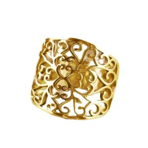Retro Openwork Pattern Ring For Everyday Casual Wear