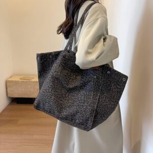 Womens Stylish High-Capacity One-Shoulder Canvas Bag