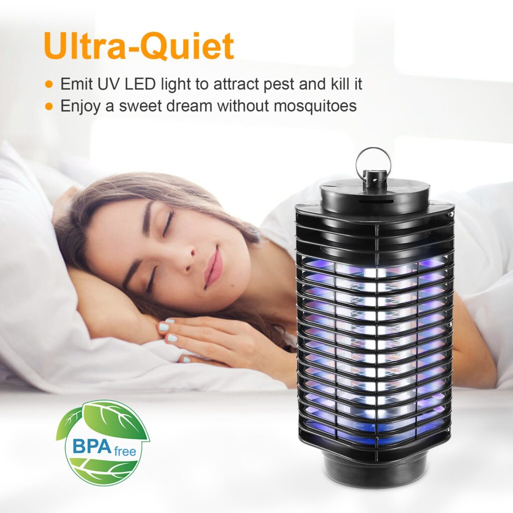 1Pc Electric Bug Zapper UV Light Flying Zapper Insect Killer Lamps Pest Mosquito Fly Trap Catcher Odorless Noiseless For Home Restaurant