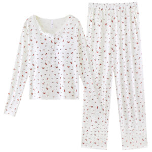 Womens Simple And Comfortable Pure Cotton Pajamas