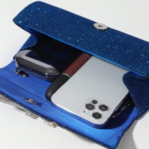 Bow Evening Bag Sparkly Clutch Purses For Women Wedding Glitter Rhinestone Party Prom Purse Dressy Clutch Bags