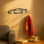 Precision Laser-Cut Metal Wall Art Sleek Sports Car Silhouette