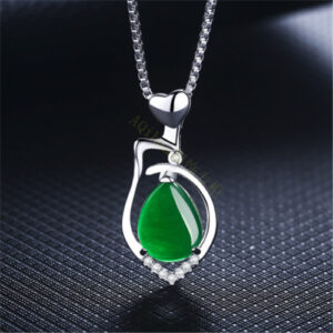 Waterdrop Blossom Carnelian Pendant With Green Chalcedony