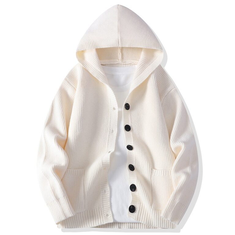 Mens Knitted Fashion Lapel Sweater Cardigan