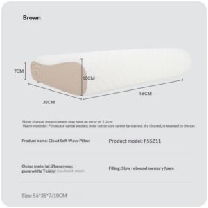 Wavy Neck-support Memory Foam Pillow That Slowly Returns To Shape And Doesnt Collapse