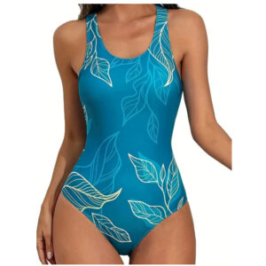 Womens Printed Bikini With A Sexy Open-back Design
