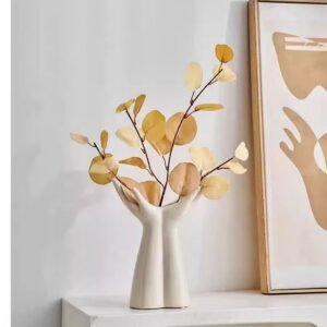 Ceramic Vase With Outstretched Hands, High-Quality Flower Arrangement Decoration