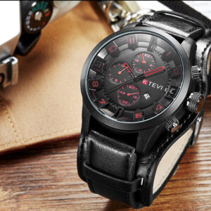 Mens Trendy Korean-style Sport Watch With A Bold Large Dial For Students