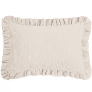 Breathable Cotton Gauze Ruffle Pillowcase For Children
