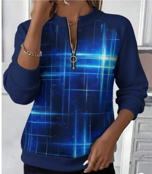 Womens Long-Sleeve Christmas-Print Sweatshirt - Image 5