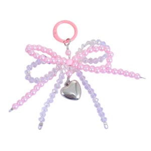 Creative Fashion Crystal Double Bow Pendant Keychain