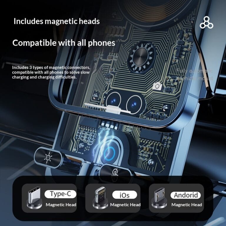 Transparent In-car Phone Holder With Smart Sensing And Wireless Charging
