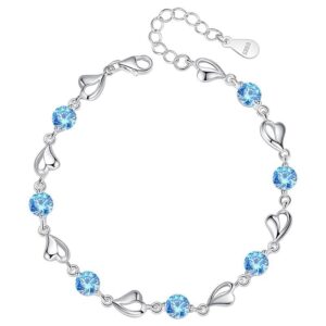 925 Sterling Silver Heart Of The Ocean Bracelet