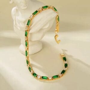 Luxury, High-end Glass Tennis Bracelet Jewelry