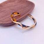 Light-luxury Panel Curved Metal-textured Korean-style Trendy Social Media Worthy Jewelry