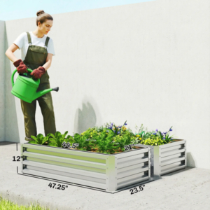 Raised Garden Bed With PE Greenhouse