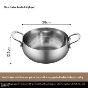 Thickened Multi-Layer Steel Hammered Titanium Wok