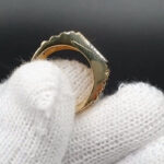 Mens Retro Alloy Ring With Rhinestone Inlay