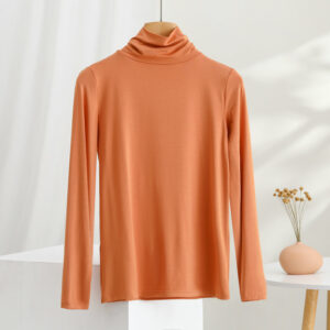 Womens SpringSummer Spliced Relaxed-Neck Base Layer Top
