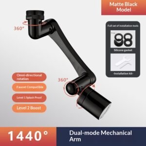 Swivel Aerator With Rotating Mechanical Arm For Faucets