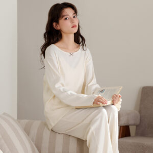 Womens Simple And Comfortable Pure Cotton Pajamas