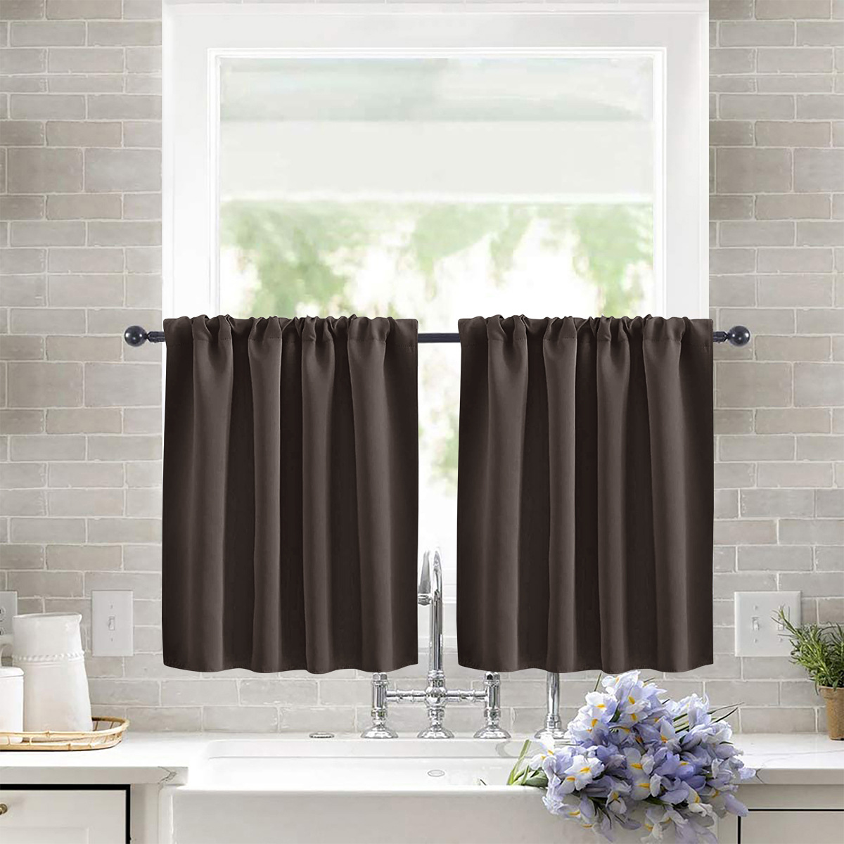 Shade Solid-color High-precision Short Curtain - Image 16