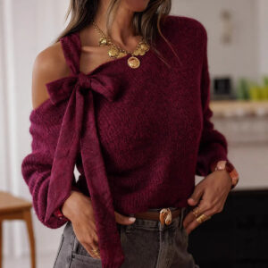 Timeless, Age-reducing Solid-color Sweater For Women With A European And American Vibe