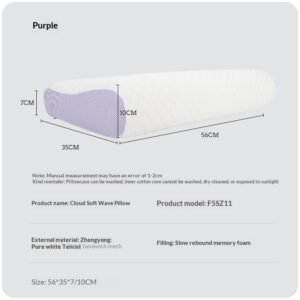 Wavy Neck-support Memory Foam Pillow That Slowly Returns To Shape And Doesnt Collapse