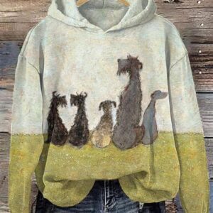 Womens 3D Digital Print Hoodie From Europe And The US