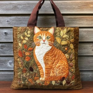 Creative, High-Capacity Tote Bag With Digital Print And Quilted Embroidery