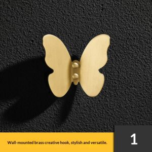 No-Drill Creative Brass Coat Hook