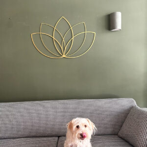 Gold Lotus Flower Metal Wall Art – Modern Zen Decor For Living Room