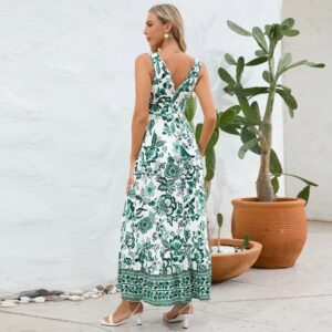Summer European And American Womens Floral-print Dress