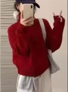 Loose-fitting Simple Stand-collar Laid-back Knit Cardigan Top