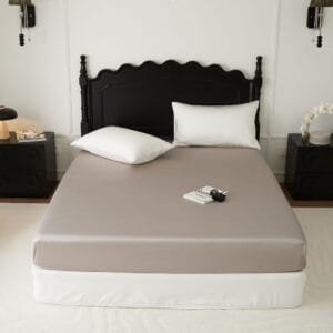 Cooling Solid-color Pillowcase Single Bed Sheet And Fitted Sheet