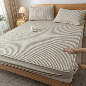 Quilted Waterproof Fitted Sheet For Single Beds Home Use Double Mattress Cover