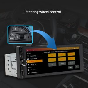 Cross-border Wireless CarPlay Single-din In-car MP5 Player With High-definition Rearview Camera For Car Central Control