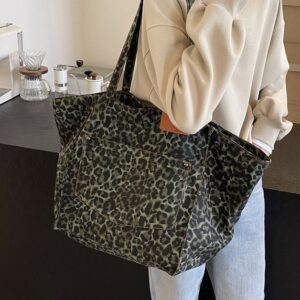 Womens Stylish High-Capacity One-Shoulder Canvas Bag