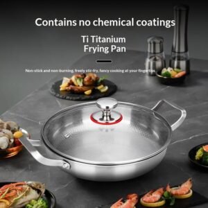 Non-stick Titanium Frying Pan For Cooking Steak And Fish At Home
