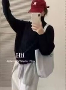 Loose-fitting Simple Stand-collar Laid-back Knit Cardigan Top