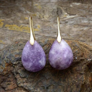 Creative, Versatile Tigers Eye Pendant And Waterdrop Earrings Set
