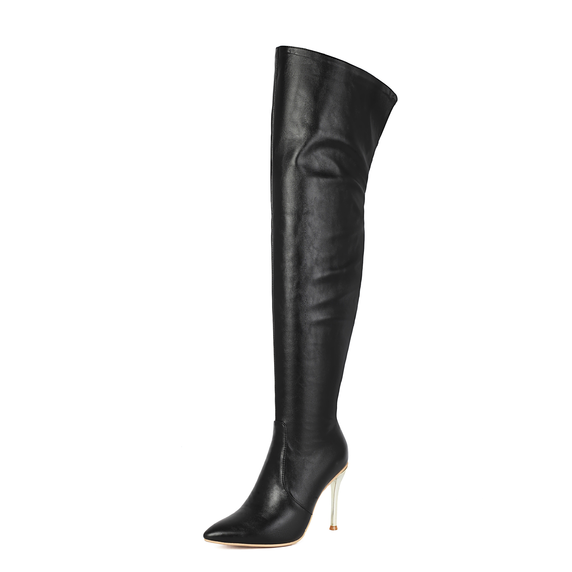 Womens Pointed-toe Stiletto-heeled Over-the-knee Boots - Image 4