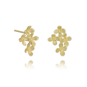 Light Luxury Gold-plated Flower Stud Earrings