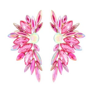Fashionable Rhinestone Alloy Large Earrings
