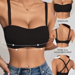Detachable-strap Bustier For Young Girls