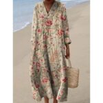 Sky-blue Sleeveless Loose-fitting Dress That Flatters Your Figure And Is Easy To Style