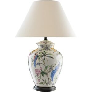 American Rustic Countryside Floral And Bird Full-Copper Ceramic Living Room Light Fixture In A Simple Modern Retro Style