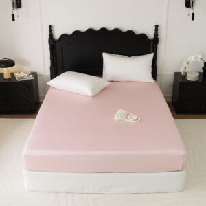 Cooling Solid-color Pillowcase Single Bed Sheet And Fitted Sheet