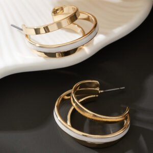 Retro Metal French-style Earrings For Women