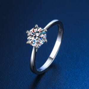 D-Color Moissanite 1-Carat Classic Couple Rings Unisex Design For Both Men And Women